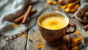Testen Sie Ihr Wissen: Als Goldene Milch bezeichnet man ein Superfood aus Milch und …?